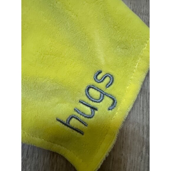 Okie Dokie Elephant Plush Baby Lovey Security Blanket 14" X 14" Gray & Yellow Po - Picture 2 of 6